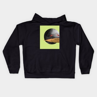 Chrysler building the night of the flamingo lovers' dance Kids Hoodie